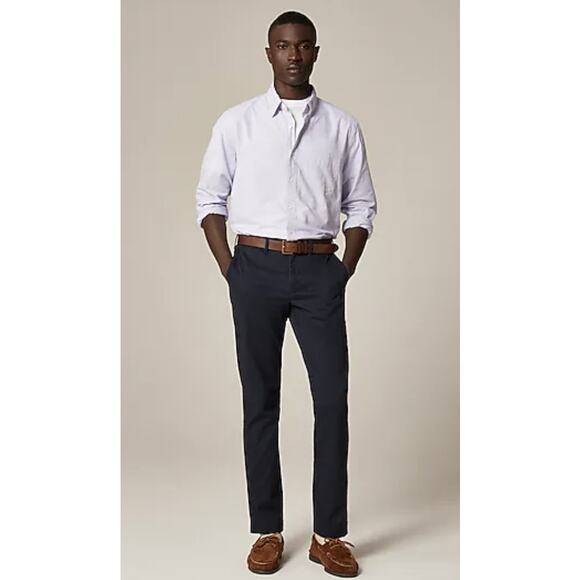 J.Crew 770 Straight-Fit Core Stretch Chino Pants Mens W36 L32 Blue AR886 Twill - Picture 1 of 9